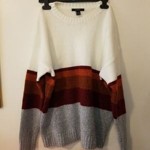F21 Striped Pull Over Sweater